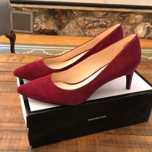BN Nine West Suade Pumps 7.5 (wine)